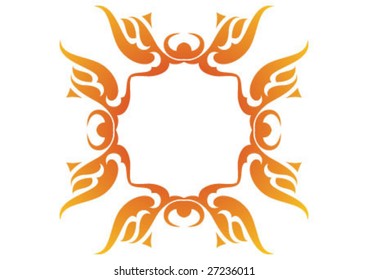 Decorative wallpaper design in shape