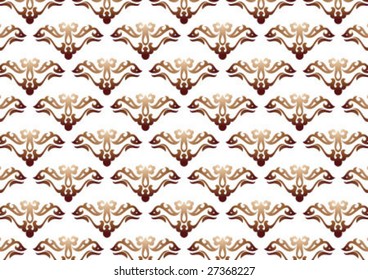 Decorative wallpaper design in shape