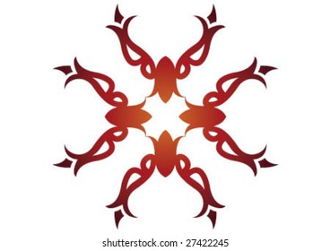 Decorative wallpaper design in shape