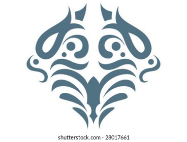 Decorative wallpaper design in shape