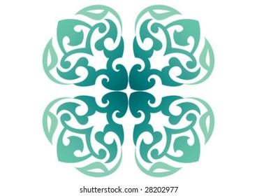 Decorative wallpaper design in shape