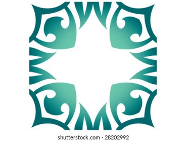 Decorative wallpaper design in shape