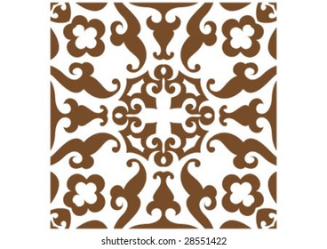 Decorative wallpaper design in shape