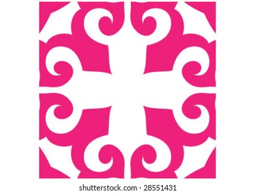 Decorative wallpaper design in shape