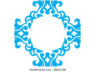 Decorative wallpaper design in shape