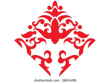 Decorative wallpaper design in shape
