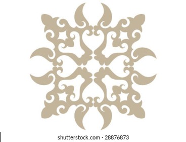 Decorative wallpaper design in shape