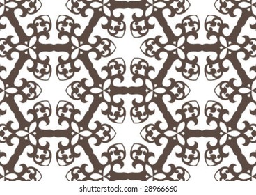 Decorative wallpaper design in shape