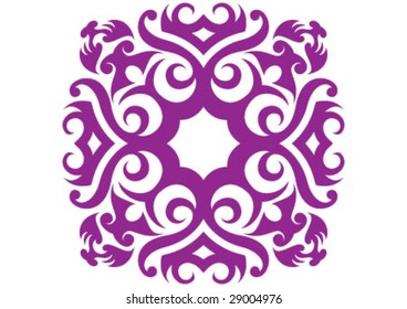 Decorative wallpaper design in shape