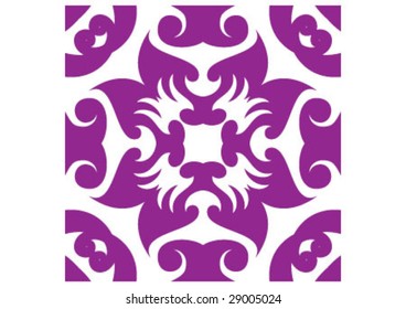 Decorative wallpaper design in shape