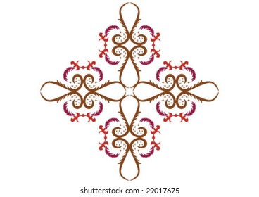 Decorative wallpaper design in shape