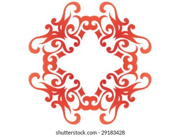 Decorative wallpaper design in shape