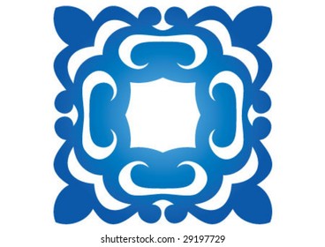 Decorative wallpaper design in shape