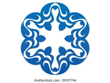 Decorative wallpaper design in shape
