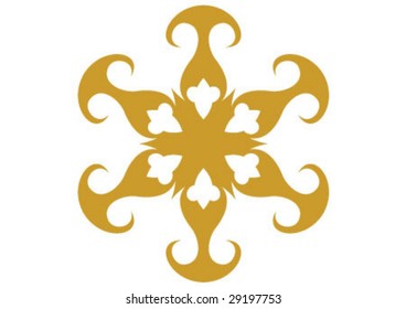 Decorative wallpaper design in shape