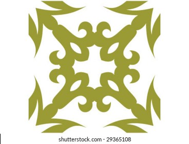 Decorative wallpaper design in shape