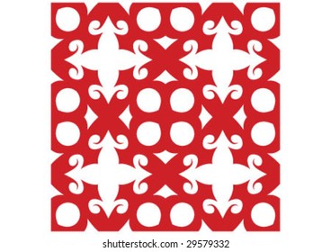 Decorative wallpaper design in shape