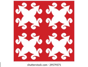Decorative wallpaper design in shape
