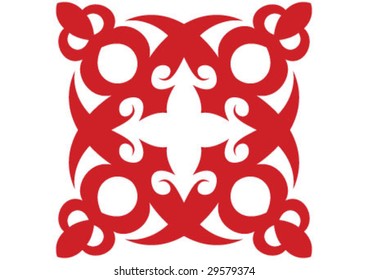 Decorative wallpaper design in shape