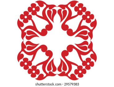 Decorative wallpaper design in shape