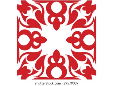 Decorative wallpaper design in shape