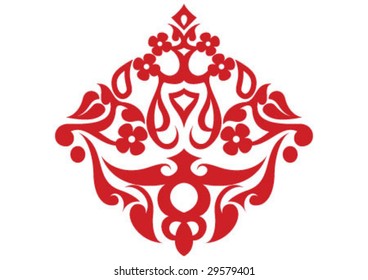 Decorative wallpaper design in shape
