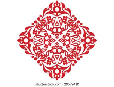 Decorative wallpaper design in shape