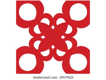Decorative wallpaper design in shape