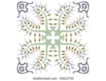 Decorative wallpaper design in shape