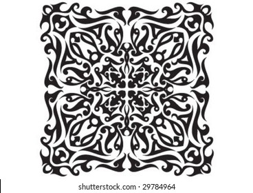 Decorative wallpaper design in shape