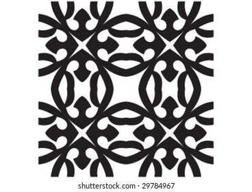 Decorative wallpaper design in shape