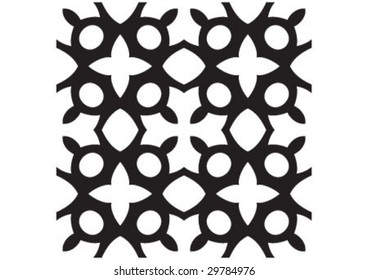 Decorative wallpaper design in shape