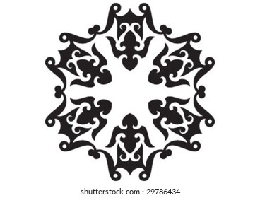 Decorative wallpaper design in shape
