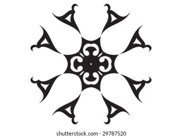 Decorative wallpaper design in shape