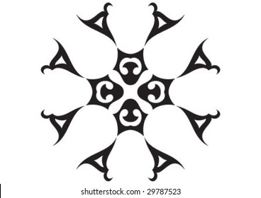 Decorative wallpaper design in shape