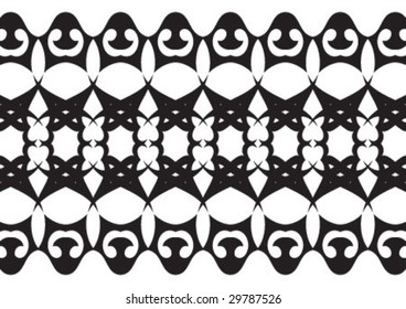 Decorative wallpaper design in shape