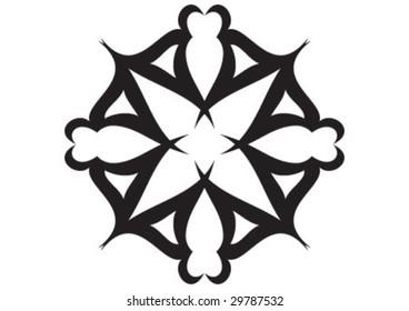 Decorative wallpaper design in shape