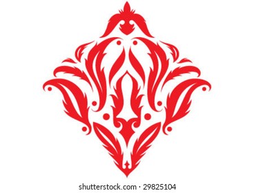 Decorative wallpaper design in shape