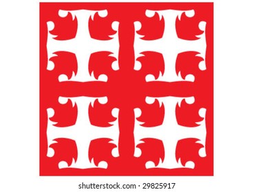 Decorative wallpaper design in shape