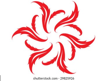 Decorative wallpaper design in shape