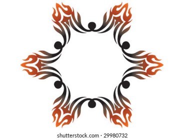 Decorative wallpaper design shape