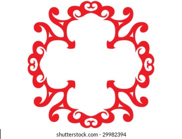 Decorative wallpaper design in shape