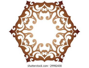 Decorative wallpaper design in shape