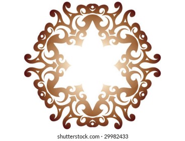 Decorative wallpaper design in shape