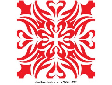 Decorative wallpaper design in shape