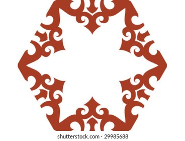 Decorative wallpaper design in shape