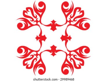 Decorative wallpaper design in shape