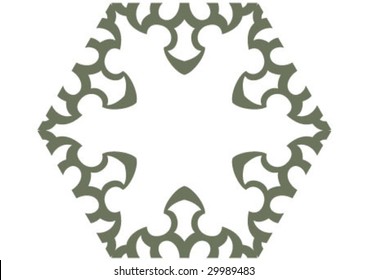 Decorative wallpaper design in shape