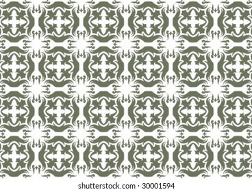Decorative wallpaper design in shape
