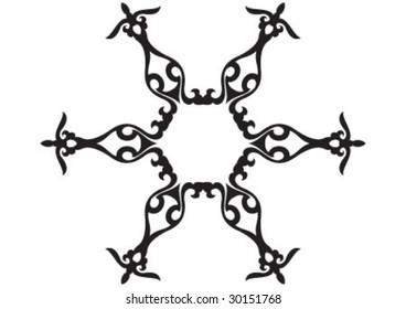 Decorative wallpaper design in shape